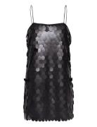 ROTATE Birger Christensen Sequins Mini Slip Dress Svart