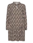 Tom Tailor Feminine Printed Dress Beige