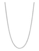 Men's Squared Silver Chain Halsband Smycken Silver Nialaya