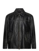 GANT Relaxed Moto Leather Jacket Svart