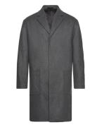 Calvin Klein Modern Wool Blend Coat Grå