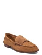 Polo Ralph Lauren Embossed-Pony Suede Penny Loafer Brun