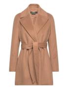 Lauren Ralph Lauren Wool-Blend Wrap Coat Brun