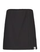 Calvin Klein Jeans Tab Split Rib Midi Skirt Svart