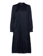 Esprit Collection Drape Midi Dress Marinblå