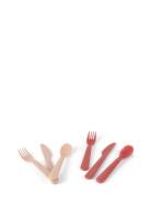 Tiny Biobased Cutlery Set Home Meal Time Cutlery Pink Dantoy