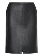 Bardot Briar Vegan Leather Midi Skirt Svart