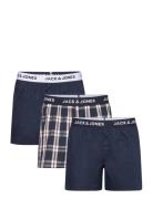 Jack & J S Jacdylan Woven Boxers 3 Pack Marinblå