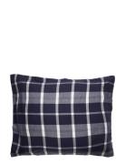 Flannel Check Pillowcase Home Textiles Bedtextiles Pillow Cases Navy G...