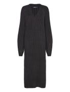 Gina Tricot V-Neck Knitted Dress Svart