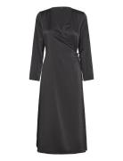 ONLY Onlthalia L/S Wrap Midi Dress Bf Ptm Svart