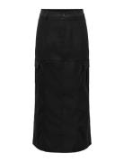 ONLY Onldorothy Hw Long Cargo Skirt Pnt Svart