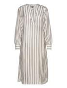 GANT Relaxed V-Neck Stripe Caftan Kräm