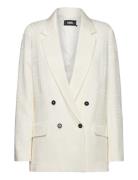 Karl Lagerfeld Logo Tailored Blazer Vit