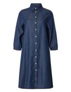 Lexington Clothing Elaine Lyocell Shirt Dress Marinblå