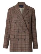 Lexington Clothing Remi Double-Breasted Wool Blend Blazer Brun