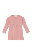 Minymo Dress Ls Rib Rosa