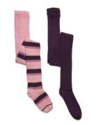 Minymo Stocking W. Lurex Multi/patterned