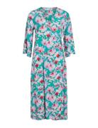 Vila Vikikki Lya 3/4 Wrap Midi Dress/Su Blå