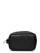 Les Deux Leather Wash Bag Svart