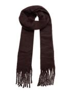 Lindex Scarf Big Fringe Solid Brun