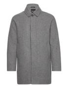 Lyle & Scott Flecked Wool Mac Grå