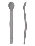 Silic Baby Spoon Quiet Grey Home Meal Time Cutlery Grey Everyday Baby