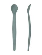 Silic Baby Spoon Harmony Green Home Meal Time Cutlery Green Everyday B...