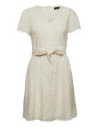 Lauren Ralph Lauren Lace Short-Sleeve Dress Kräm