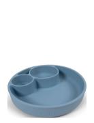 Silic Divided Plate - Powder Blue Home Meal Time Dinner Sets Blue Fili...