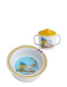 Bamse, Bowl And Cup, Yellow Home Meal Time Dinner Sets Yellow Rätt Sta...