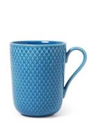 Lyngby Porcelæn Rhombe Color Mug With Handle 33 Cl Blå