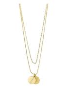 Pilgrim Casey Coin Pendant Necklace 2-In-1 Guld