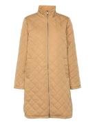 Selected Femme Slffilly Quilted Coat Beige