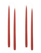 Kunstindustrien Hand Dipped Candles, 4 Pack Röd