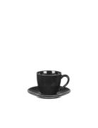 Kop M/Underkop 'Nordic Coal' Home Tableware Cups & Mugs Coffee Cups Bl...