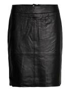 Culture Cuberta Leather Skirt Svart