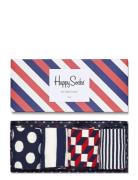 Happy Socks 4-Pack Classic Navy Socks Gift Set Multi/patterned