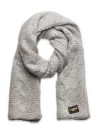 Superdry Cable Knit Scarf Grå