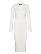 Gina Tricot Collar Knitted Dress Vit