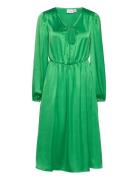 Vila Vipetia L/S V-Neck Mid Calf Dress/Dc Grön