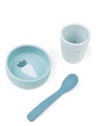 Silic First Meal Set Blue Home Meal Time Dinner Sets Blue D By Deer