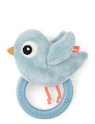 Sensory Rattle W/Teether Birdee Blue Toys Baby Toys Teething Toys Blue...