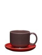 Amare Kop/Underkop Home Tableware Cups & Mugs Coffee Cups Brown Hübsch