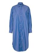 GANT Os Striped Shirt Dress Blå