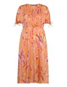 Vero Moda Vmheart Oli 2/4 Calf Dress Wvn Ce Cp Orange