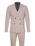 Lindbergh Plain Db Mens Suit - Normal Lenght Beige