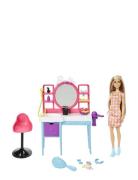 Barbie Totally Hair Doll And Hair Salon Playset, Color-Change Hair Mul...