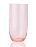 Bamboo Long Drink Home Tableware Glass Drinking Glass Pink Anna Von Li...
