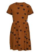 Mini Rodini Basic Hearts Ss Dress Tencel™ Orange